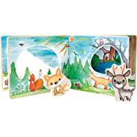 Los mejores  - small foot company- Libro para bebés con imágenes Cuatro Lados y Figuras de Madera para Jugar interactivamente- Entrena…
